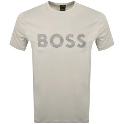 Boss Athleisure Boss Tee Active T Shirt Beige In Neutral