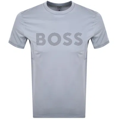 Boss Athleisure Boss Tee Active T Shirt Grey In Blue