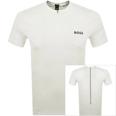 BOSS ATHLEISURE BOSS TEE MB SLIM FIT T SHIRT WHITE