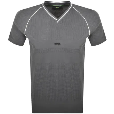 Boss Athleisure Boss Tee Retro T Shirt Grey In Gray