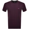 Shop Boss Athleisure Boss Tee T Shirt Burgundy In Red