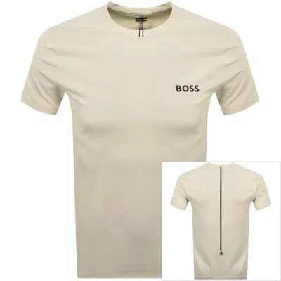 Boss Athleisure Boss Tee Toc T Shirt Cream In Brown