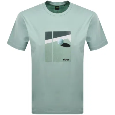 Boss Athleisure Boss Tennis Artwork Relaxed T Shirt Blue