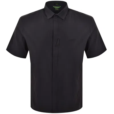 Boss Athleisure Boss Terrace Short Sleeve Shirt Dark Blue In Black