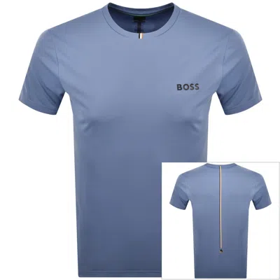 Boss Athleisure Boss Toc Spin Training T Shirt Blue