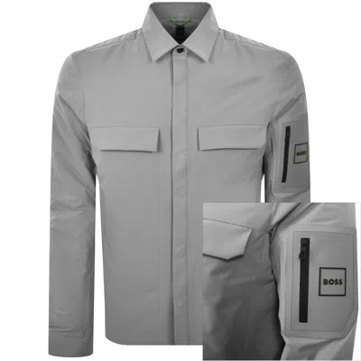 Boss Athleisure Boss Tour Padded Overshirt Grey In Gray