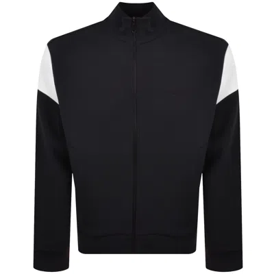 Boss Athleisure Boss Union Skaz Full Zip Sweatshirt Dark Blue In Black
