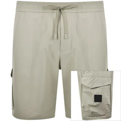 Boss Athleisure Boss Urbanex Tapered Fit Cargo Shorts Beige In Green