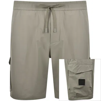 Boss Athleisure Boss Urbanex Tapered Fit Cargo Shorts Khaki In Gray
