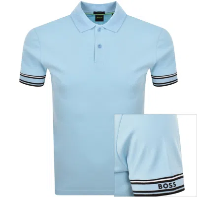 Boss Athleisure Boss Zone Polo T Shirt Pastel Blue