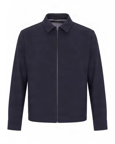 Boss Black Men's 100% Wool Coat In Dark Blue