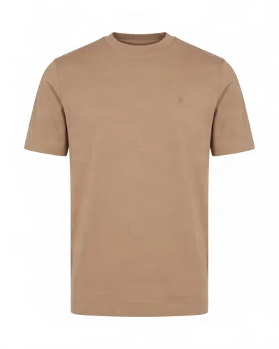 Boss Black Men's Crew Neck Logo T-shirt In Medium Beige