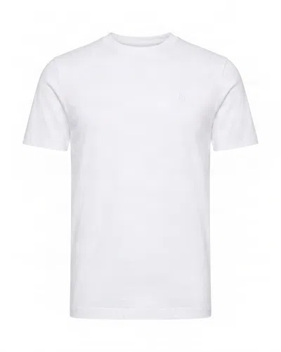 Boss Black Men's Crewneck T-shirt With Chest Logo In White