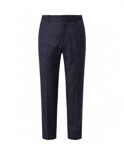 Boss Black Men's Tailored Slim-fit Trousers In Dark Blue
