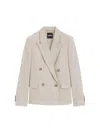 Boss Black Structured White Textured Jacket In Neutral