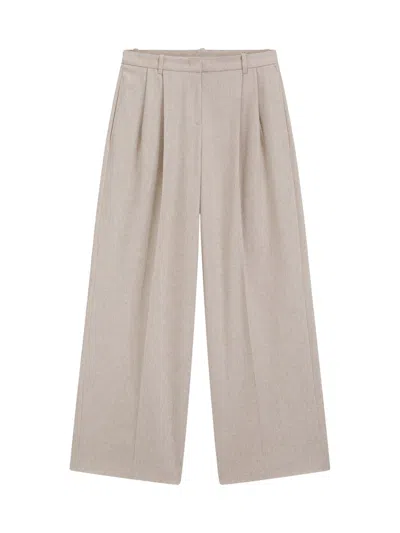 Boss Black Tailored Stretch Trousers For Women In Brown