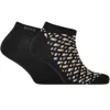 Hugo Boss Boss 2 Pack Monogram Ankle Socks In Black