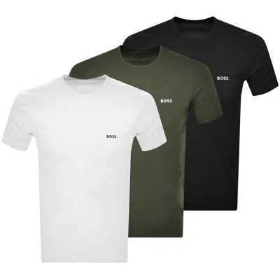Hugo Boss Boss 3 Pack Crew Neck T Shirts In Black