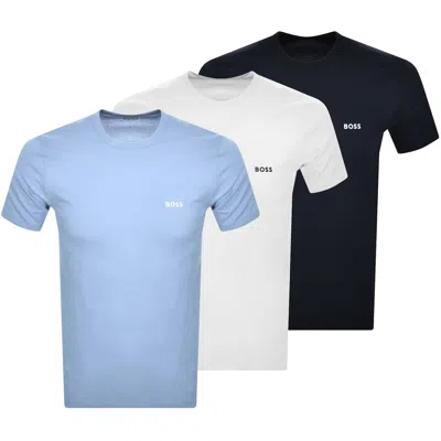 Boss Business Boss 3 Pack Crew Neck T Shirts In Blue