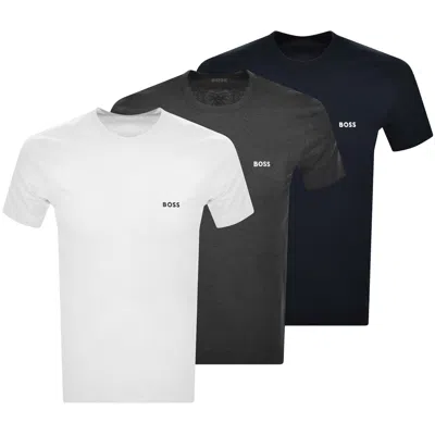 Boss Business Boss 3 Pack Crew Neck T Shirts In Grey