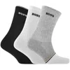 Hugo Boss Boss 3 Pack Logo Quarter Socks In Multi