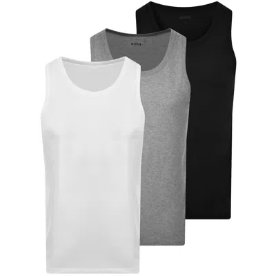 Hugo Boss Boss 3 Pack Vest T Shirts In White