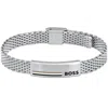 Hugo Boss Boss Alen Ip Bracelet Silver In Silver