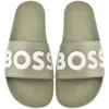 Hugo Boss Boss Aryeh Sliders Medium Green In Green