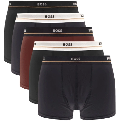 Boss Business Boss Bodywear 5 Pack Trunks In Black