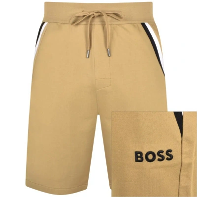 Boss Business Boss Bodywear Iconic Shorts Beige In Brown