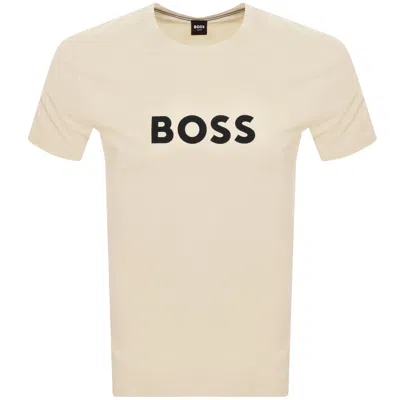 Boss Business Boss Bodywear Logo T Shirt Cream