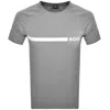 BOSS BUSINESS BOSS BODYWEAR SLIM FIT T SHIRT SILVER