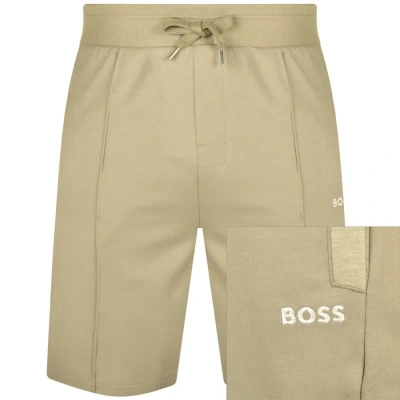 Boss Business Boss Bodywear Tracksuit Shorts Beige In Brown