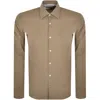 Hugo Boss Boss C Hal Kent C4 Long Sleeved Shirt Beige In Beige