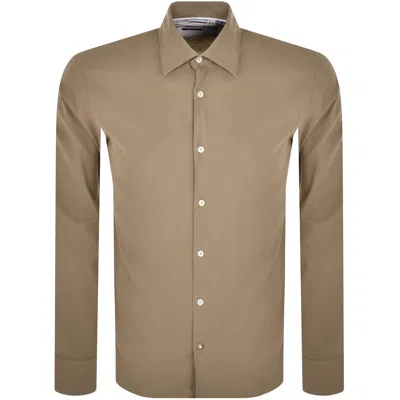 Hugo Boss Boss C Hal Kent C4 Long Sleeved Shirt Beige