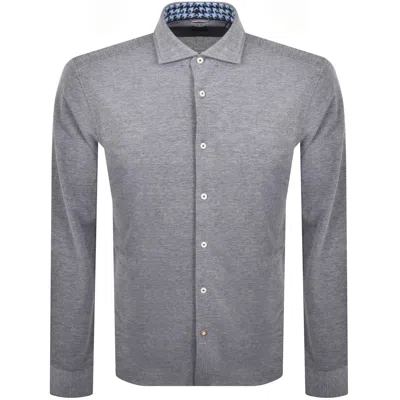 Boss Business Boss C Hal Spread Long Sleeved Shirt Blue In Gray