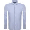 Hugo Boss Boss C Hal Spread Long Sleeved Shirt Blue In Blue