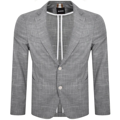 Boss Business Boss C Hanry 233 Blazer Jacket Silver In Gray