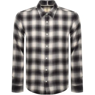 Hugo Boss Boss C Liam Check Long Sleeve Shirt Grey