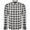 Hugo Boss Boss Owen Shadow Check Button-up Overshirt In Grey