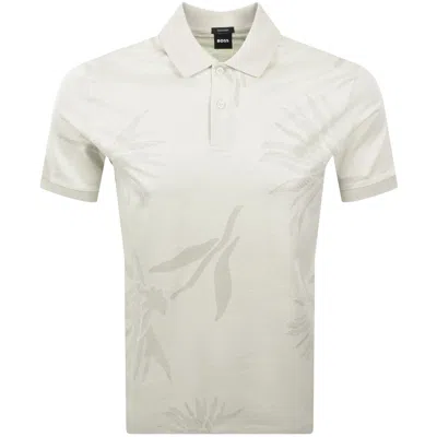 Hugo Boss Boss C Parris 13 Polo T Shirt Open White In Beige