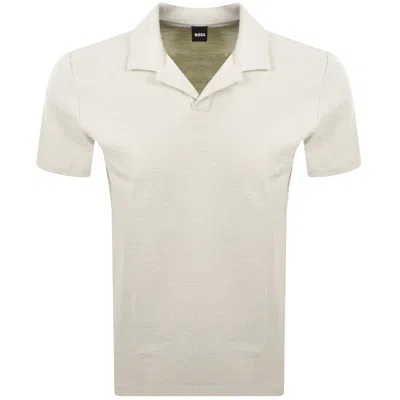 Hugo Boss Boss C Pye 11 Terrycloth Polo Cream