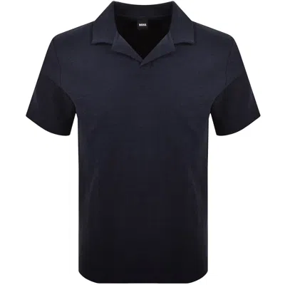 Hugo Boss Boss C Pye 11 Terrycloth Polo Navy