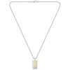 BOSS BUSINESS BOSS DEVON TWO TONE TAG NECKLACE SILVER