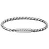 Hugo Boss Boss Doran Braided Chain Bracelet Silver In Silver