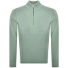 BOSS BUSINESS BOSS EBRANDO HALF ZIP KNIT JUMPER GREEN