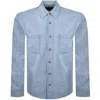 Hugo Boss Boss H Cory Denim Overshirt Light Blue In Blue