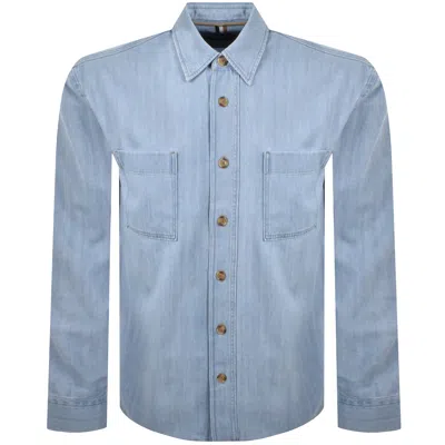 Hugo Boss Boss H Cory Denim Overshirt Light Blue