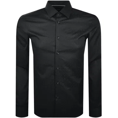 Hugo Boss Boss H Hank Kent Long Sleeved Shirt Black