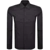 Hugo Boss Boss H Hank Kent Long Sleeved Shirt Navy In Navy